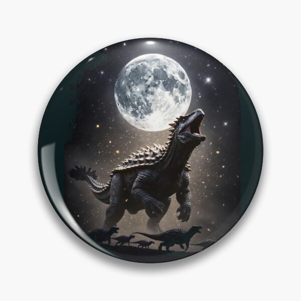 Item preview, Ankylosaurus Moonlit Roar Armored Dinosaur Glowing Particles Night Sky designed and sold by Syrupulse.