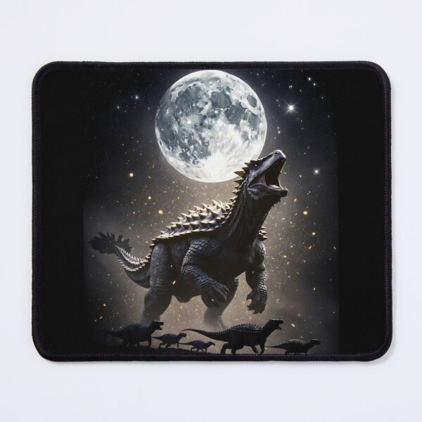 Item preview, Ankylosaurus Moonlit Roar Armored Dinosaur Glowing Particles Night Sky designed and sold by Syrupulse.
