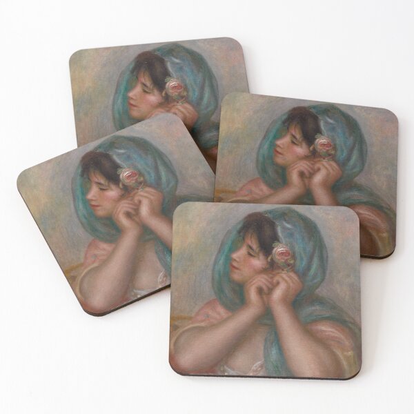 Item preview, Young Woman Arranging Her Earring by Pierre-Auguste Renoir: Impressionist Portrait Poster designed and sold by artofuniverse.