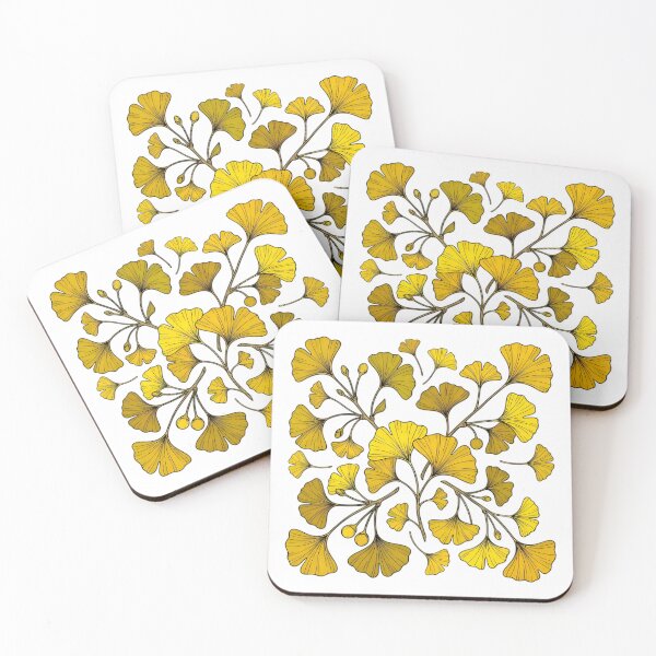 Item preview, Modern Ginkgo Leaves Botanical Line Art Single Flower designed and sold by AlanyaArtX.