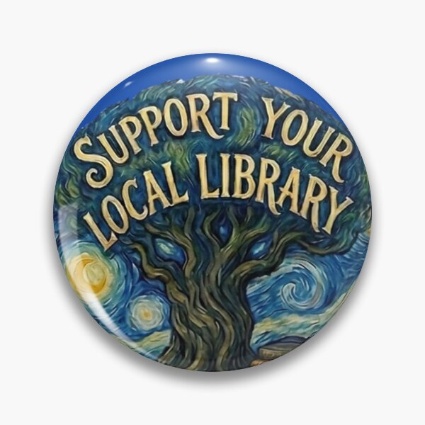 Item preview, Support Your Local Library Tree Artistic Night Book Design Great Librarian Gift 001 designed and sold by sadedream.