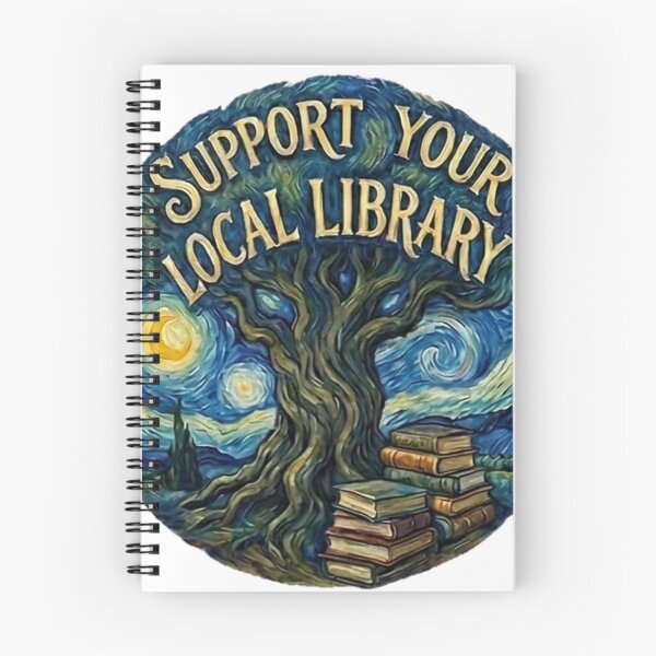 Item preview, Support Your Local Library Tree Artistic Night Book Design Great Librarian Gift 001 designed and sold by sadedream.
