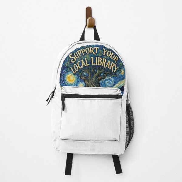 Item preview, Support Your Local Library Tree Artistic Night Book Design Great Librarian Gift 001 designed and sold by sadedream.