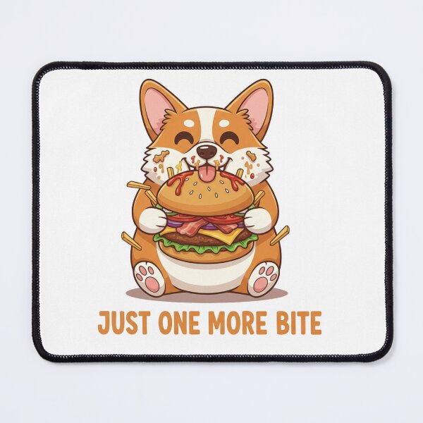 Item preview, Just One More Bite - Cute Corgi Eating Burger designed and sold by Aura Design Studios.