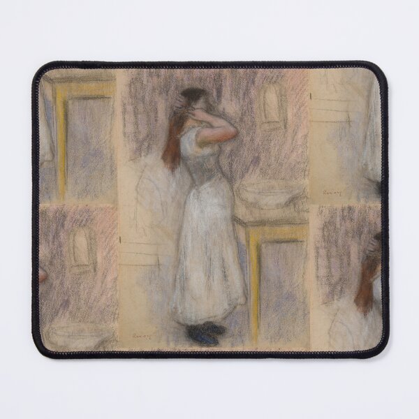 Item preview, Young Woman at Her Toilette by Pierre-Auguste Renoir: Intimate Impressionist Poster designed and sold by artofuniverse.
