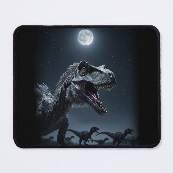 Item preview, Moonlit Velociraptor Pack Roaring Dinosaur Silhouette designed and sold by Syrupulse.