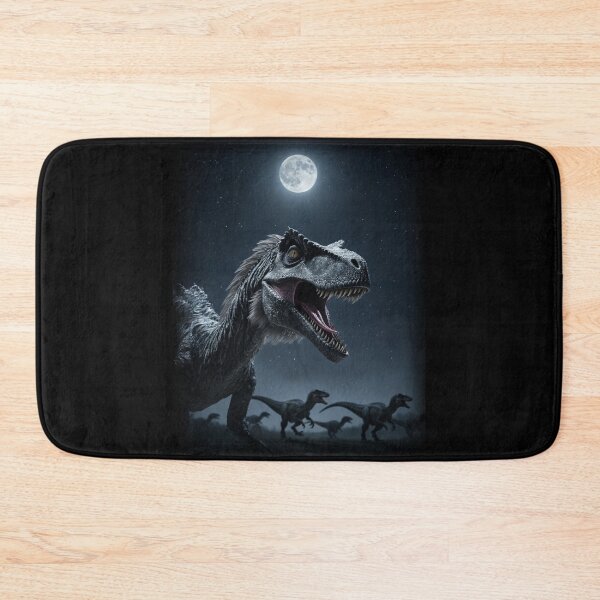 Item preview, Moonlit Velociraptor Pack Roaring Dinosaur Silhouette designed and sold by Syrupulse.