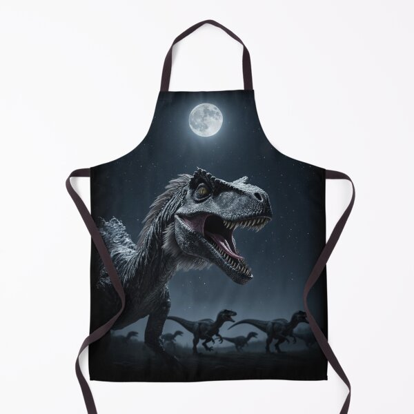 Item preview, Moonlit Velociraptor Pack Roaring Dinosaur Silhouette designed and sold by Syrupulse.