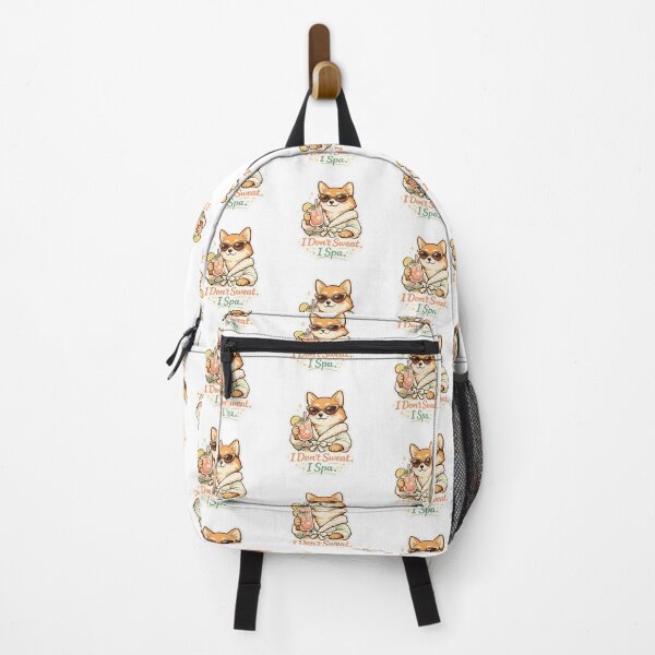 Item preview, I Don’t Sweat. I Spa. — Glam Shiba Inu Sticker designed and sold by Gentlestate.