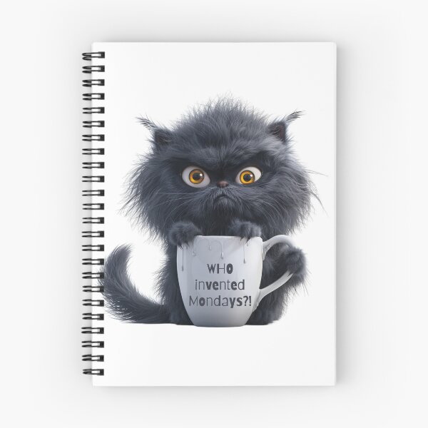 Item preview, Cat asks, "Who invented Mondays?!" designed and sold by AZTRELIS.
