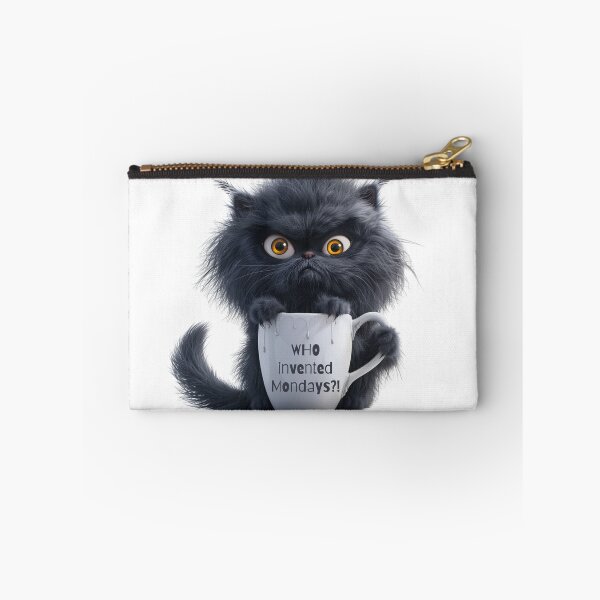 Item preview, Cat asks, "Who invented Mondays?!" designed and sold by AZTRELIS.