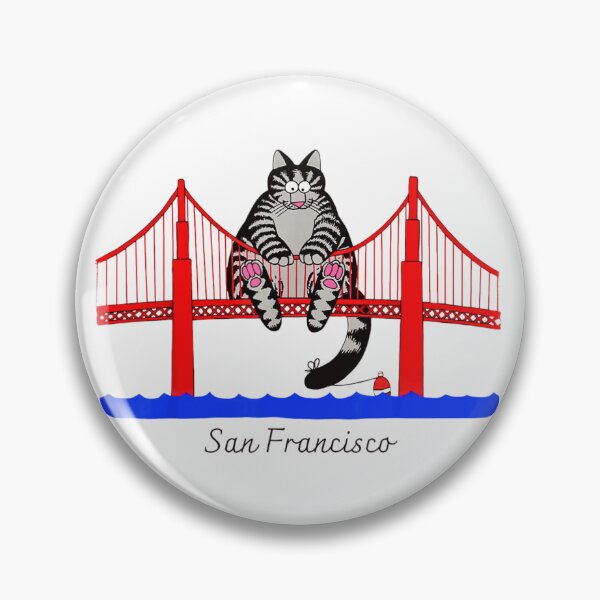 Item preview, Funny Giant Tabby Cat Sitting On San Francisco Golden Gate Bridge designed and sold by Daisy Grimes.