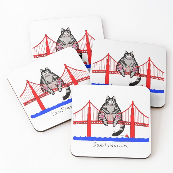 Item preview, Funny Giant Tabby Cat Sitting On San Francisco Golden Gate Bridge designed and sold by Daisy Grimes.