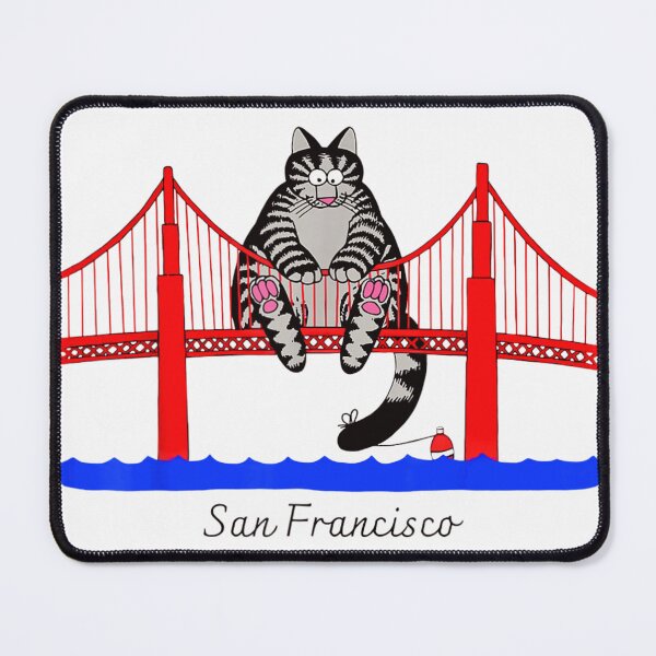 Item preview, Funny Giant Tabby Cat Sitting On San Francisco Golden Gate Bridge designed and sold by Daisy Grimes.