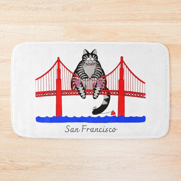 Item preview, Funny Giant Tabby Cat Sitting On San Francisco Golden Gate Bridge designed and sold by Daisy Grimes.