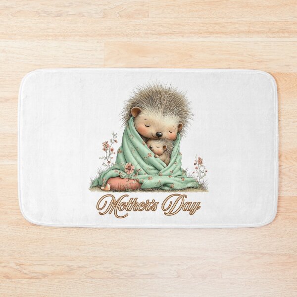 Item preview, Adorable Hedgehog Mom and Baby Cuddle for Mother's Day designed and sold by lojadpop.