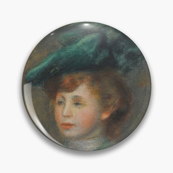 Item preview, Young Woman in a Green Hat by Pierre-Auguste Renoir: Impressionist Portrait Poster designed and sold by artofuniverse.