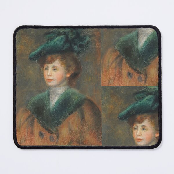 Item preview, Young Woman in a Green Hat by Pierre-Auguste Renoir: Impressionist Portrait Poster designed and sold by artofuniverse.