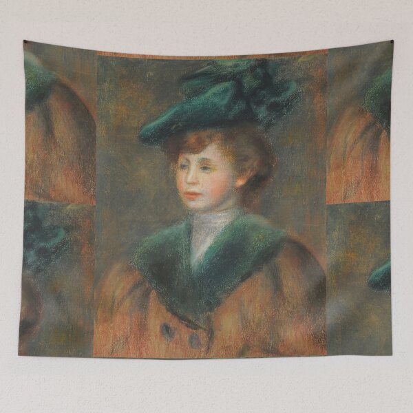 Item preview, Young Woman in a Green Hat by Pierre-Auguste Renoir: Impressionist Portrait Poster designed and sold by artofuniverse.