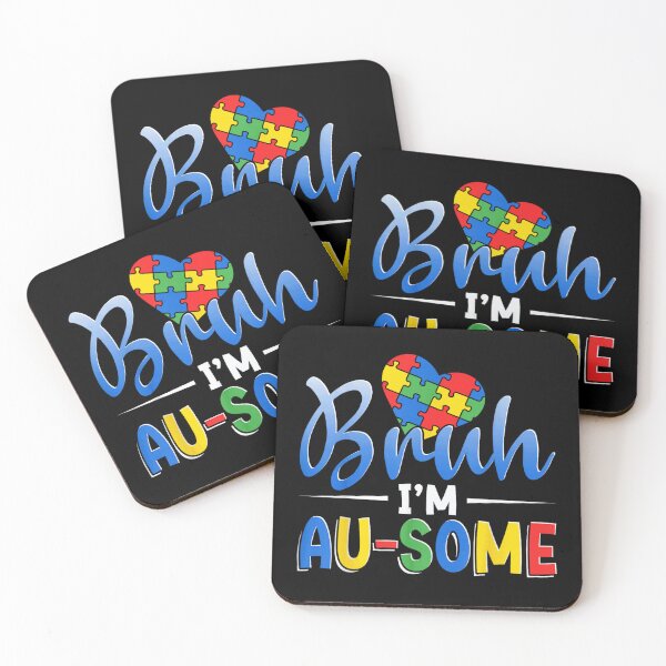 Item preview, Bruh Im Au-some Autism Awareness Heart Puzzle Piece Support Neurodiversity Pride designed and sold by Daisy Grimes.