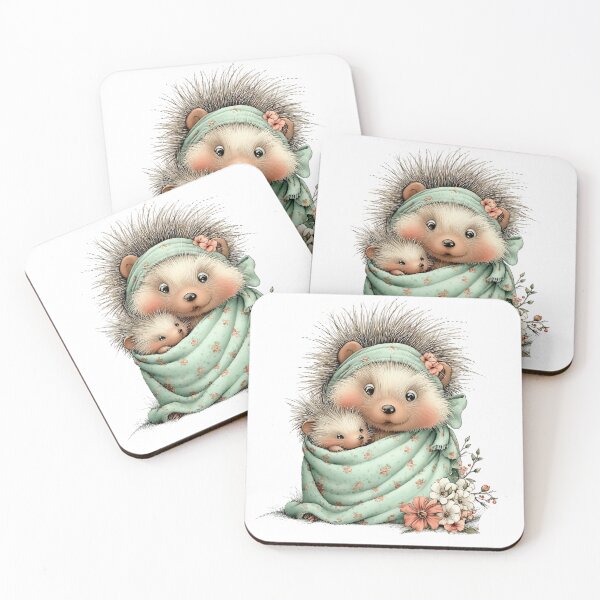 Item preview, Cute Hedgehog Cuddle Mother's Day Art designed and sold by lojadpop.
