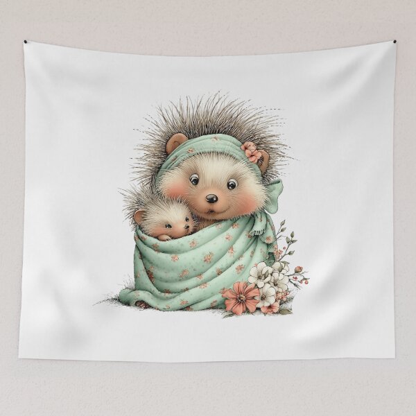 Item preview, Cute Hedgehog Cuddle Mother's Day Art designed and sold by lojadpop.