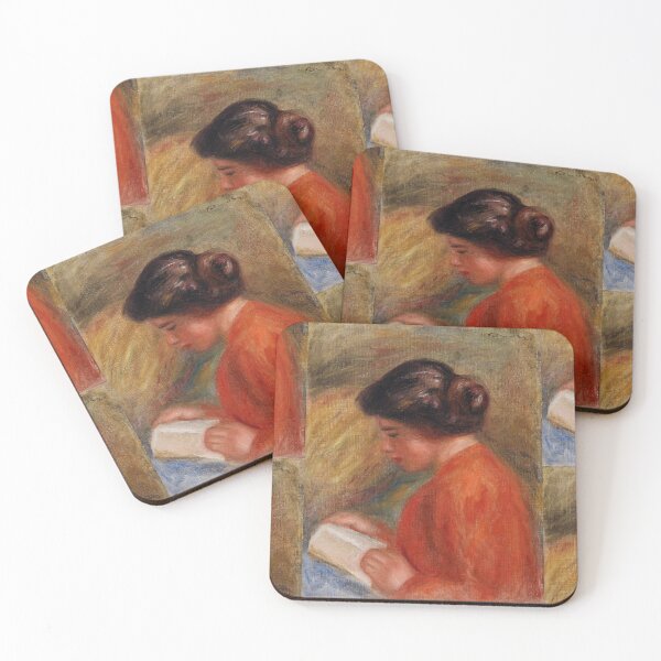 Item preview, Young Woman Reading Jeune Femme Lisant Buste by Pierre-Auguste Renoir: Bookish Art Print designed and sold by artofuniverse.
