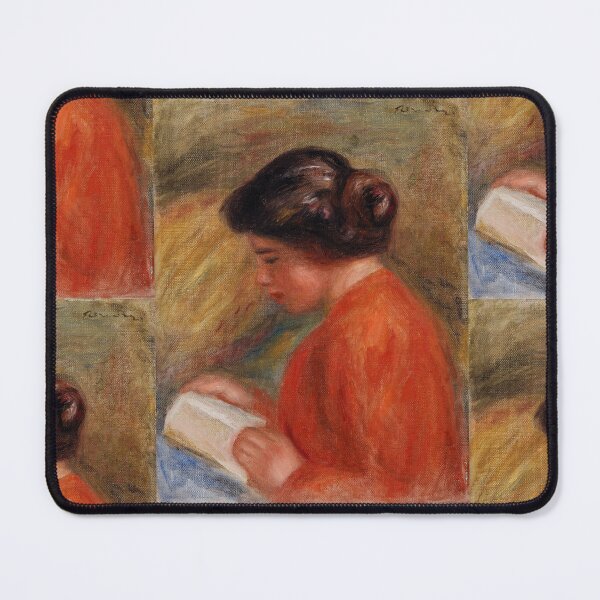 Item preview, Young Woman Reading Jeune Femme Lisant Buste by Pierre-Auguste Renoir: Bookish Art Print designed and sold by artofuniverse.