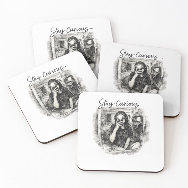 Item preview, STAY CURIOUS - Handwritten Style Van Life designed and sold by sabily.
