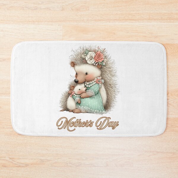 Item preview, Sweet Hedgehog Hug Floral Mother's Day Art designed and sold by lojadpop.