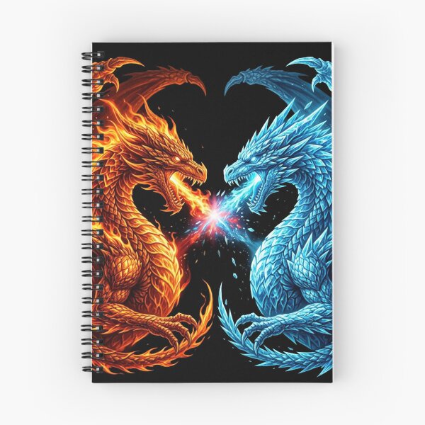 Item preview, Fire vs Ice Dragon Split designed and sold by Stickersdevelop.