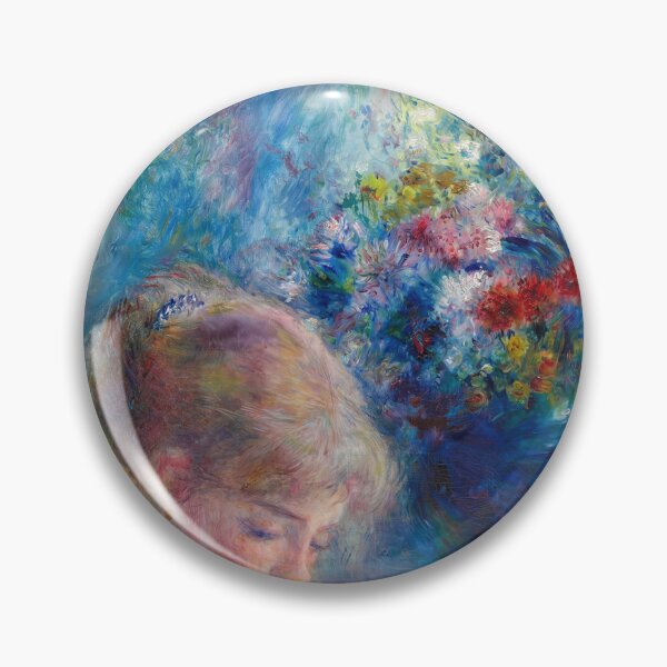 Artikelvorschau, Junge Frau beim Nähen von Pierre-Auguste Renoir: Romantisches impressionistisches Plakat entworfen und verkauft von artofuniverse.