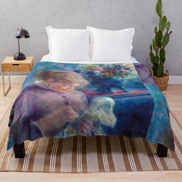 Item preview, Young Woman Sewing by Pierre-Auguste Renoir: Romantic Impressionist Poster designed and sold by artofuniverse.