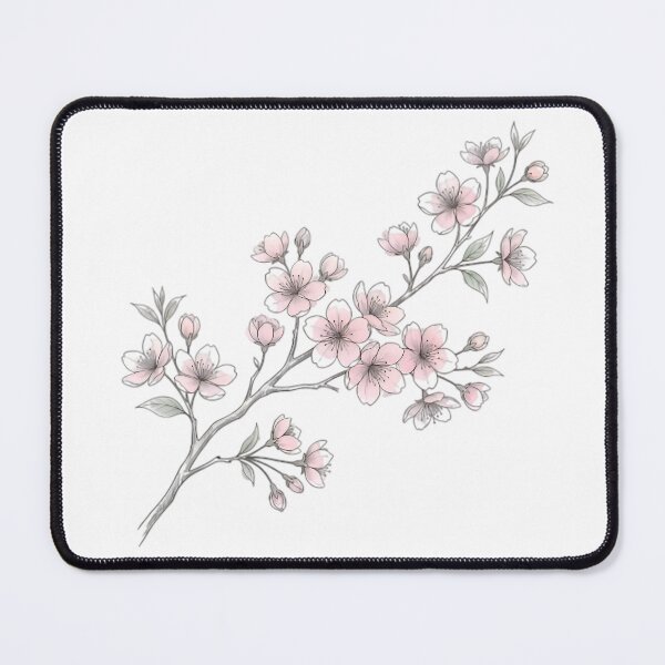 Item preview, Minimalist Cherry Blossom Fine Line Art Sakura Branch designed and sold by AlanyaArtX.