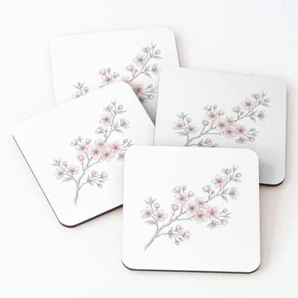 Item preview, Minimalist Cherry Blossom Fine Line Art Sakura Branch designed and sold by AlanyaArtX.
