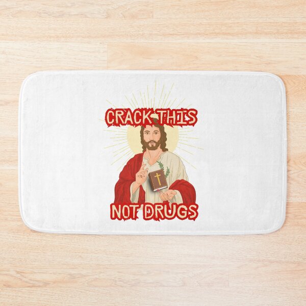 Artikelvorschau, Jesus Christus Glitch-Art-Illustration – Crack This Not Drugs entworfen und verkauft von paggorek.