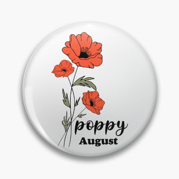 Artikelvorschau, Geburtsblume für August – Mohn-Ästhetik entworfen und verkauft von Lumina-Studio.