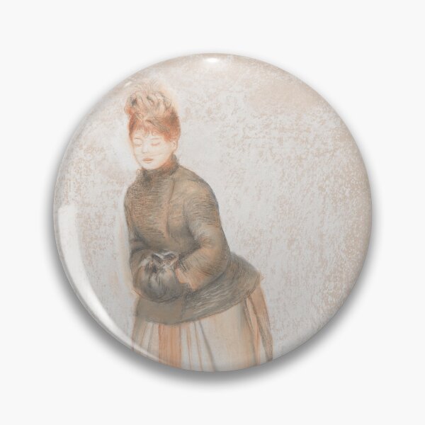 Item preview, Young Woman With a Muff by Pierre-Auguste Renoir: Impressionist fine art print designed and sold by artofuniverse.
