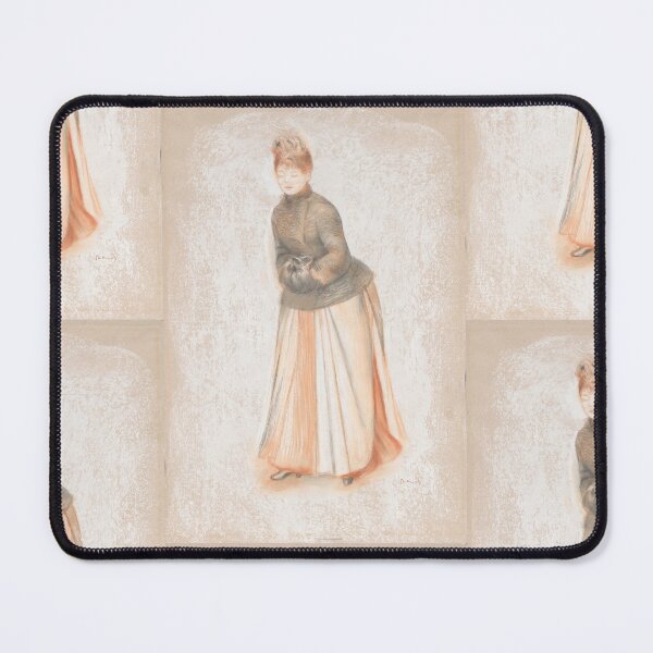 Item preview, Young Woman With a Muff by Pierre-Auguste Renoir: Impressionist fine art print designed and sold by artofuniverse.