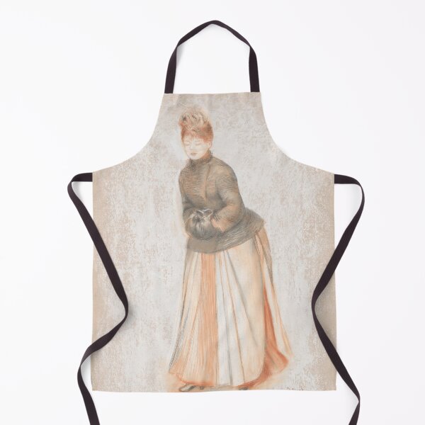 Item preview, Young Woman With a Muff by Pierre-Auguste Renoir: Impressionist fine art print designed and sold by artofuniverse.