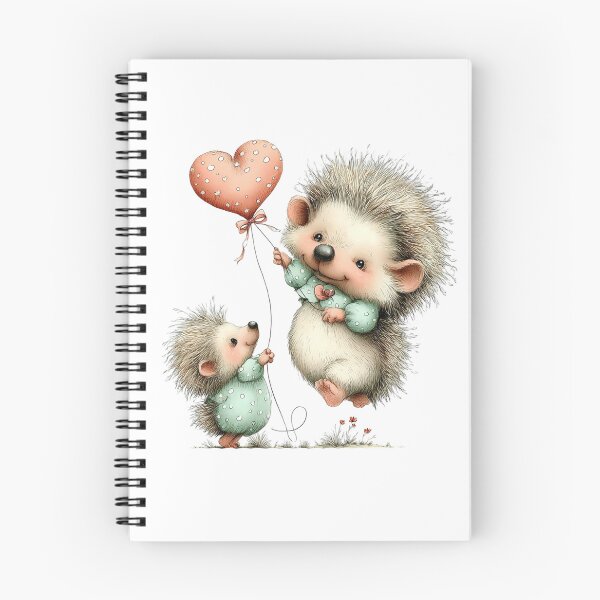 Item preview, Cute Hedgehog Mother and Child Heart Mother's Day designed and sold by lojadpop.