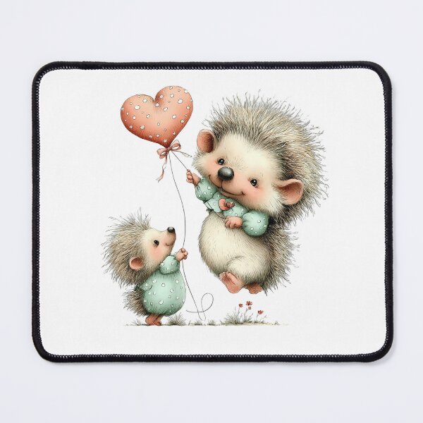 Item preview, Cute Hedgehog Mother and Child Heart Mother's Day designed and sold by lojadpop.