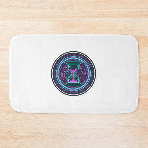 Item preview, Neon Cyberpunk Hourglass – Futuristic Time Portal Sci-Fi Symbol Design designed and sold by trendplusco.