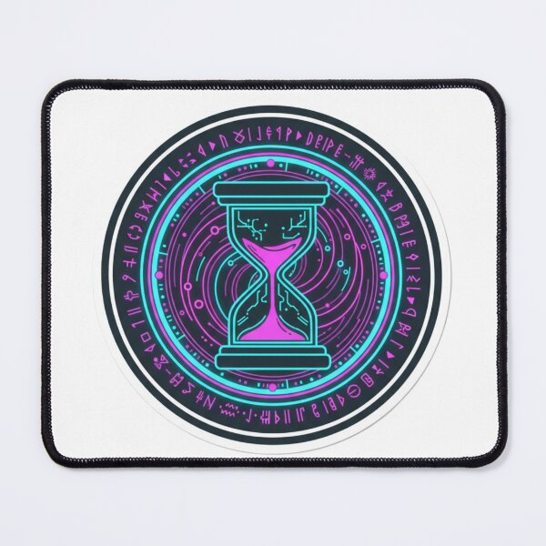 Item preview, Neon Cyberpunk Hourglass – Futuristic Time Portal Sci-Fi Symbol Design designed and sold by trendplusco.