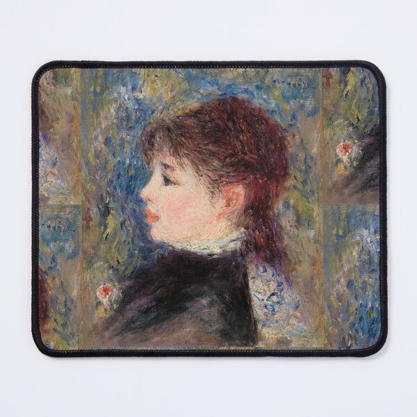Item preview, Young Woman With Rose by Pierre-Auguste Renoir: Romantic Impressionist Portrait Poster designed and sold by artofuniverse.