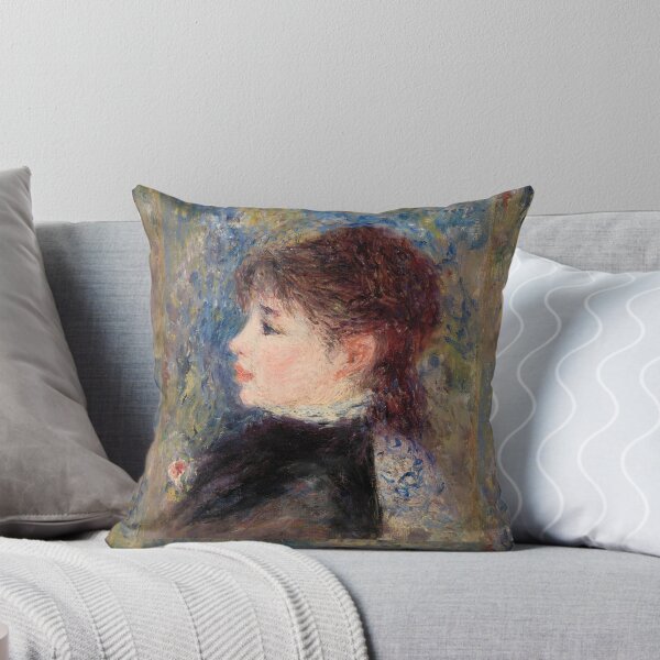 Item preview, Young Woman With Rose by Pierre-Auguste Renoir: Romantic Impressionist Portrait Poster designed and sold by artofuniverse.