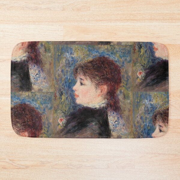 Item preview, Young Woman With Rose by Pierre-Auguste Renoir: Romantic Impressionist Portrait Poster designed and sold by artofuniverse.
