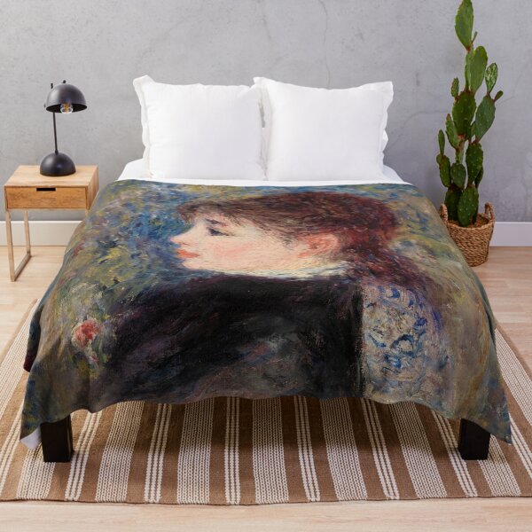Item preview, Young Woman With Rose by Pierre-Auguste Renoir: Romantic Impressionist Portrait Poster designed and sold by artofuniverse.
