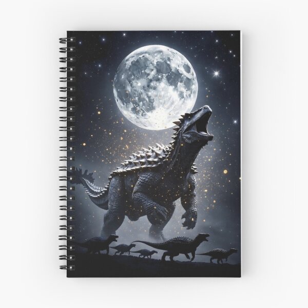 Item preview, Ankylosaurus Full Moon Roar Armored Dinosaur Starry Night Glowing Particles designed and sold by Syrupulse.