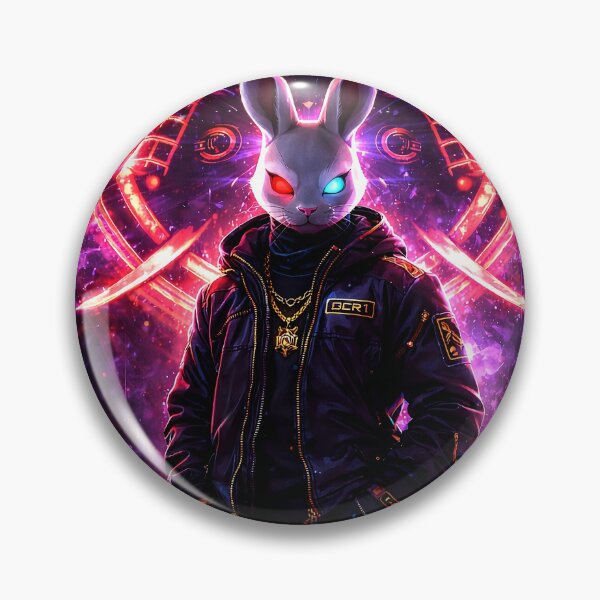 Item preview, GCR1 Loyal to the Code – Cyber Samurai Bunny Neon Streetwear Design designed and sold by GCR1.